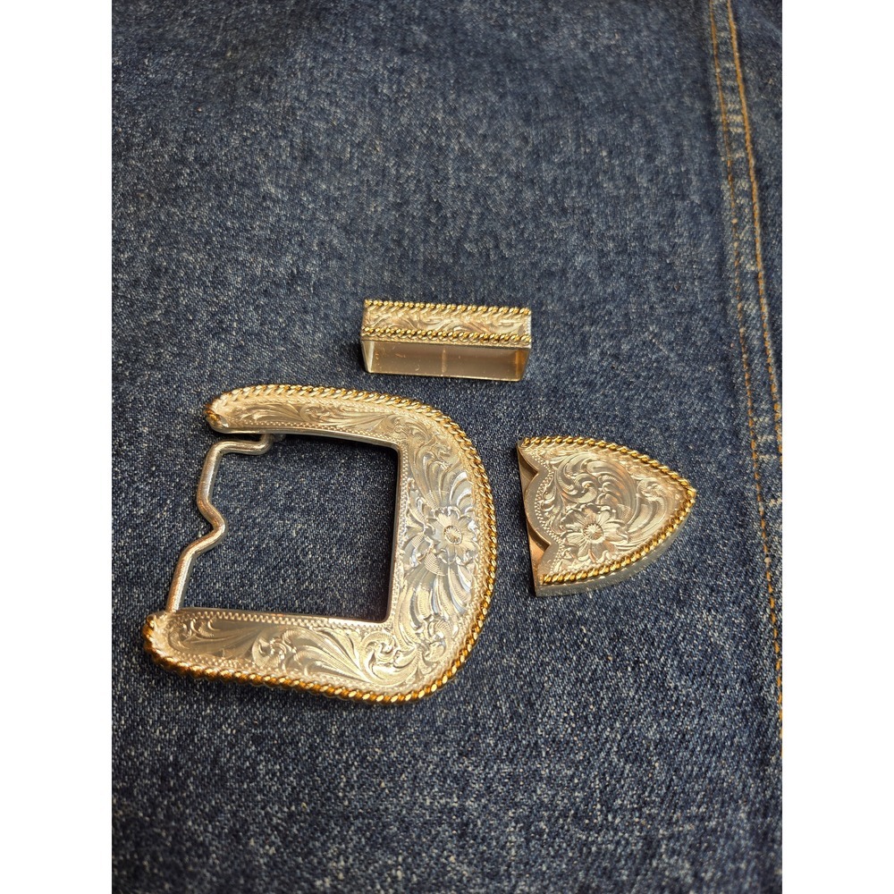 Montana Silversmiths Women's Western Belt Buckle Trio Set Tip Keeper NWOT